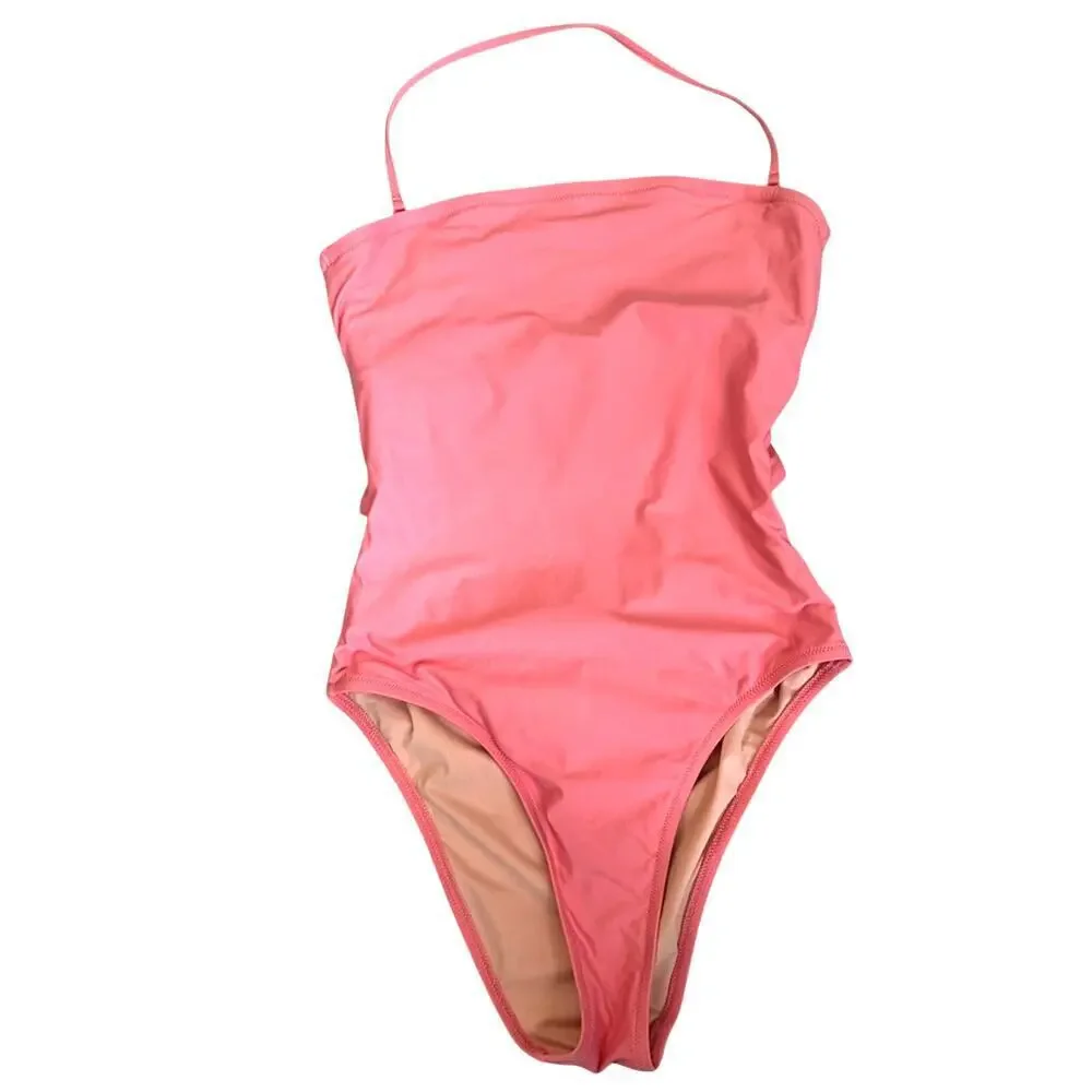 J. Crew Cross-Back Bandeau One Piece Swimsuit